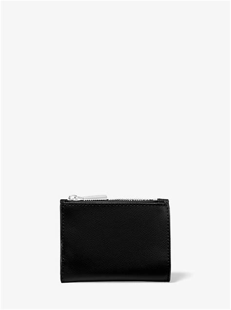 michael michael kors medium crossgrain leather envelope wallet|Michael Kors men's bifold wallet.